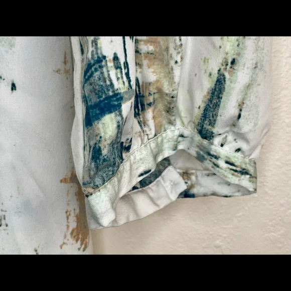 Maternity Dress WaterColor Abstract, Liz Lang, tie, quarter sleeves, spring - Picture 6 of 10